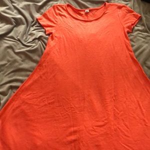 Orange Knit Swing Dress